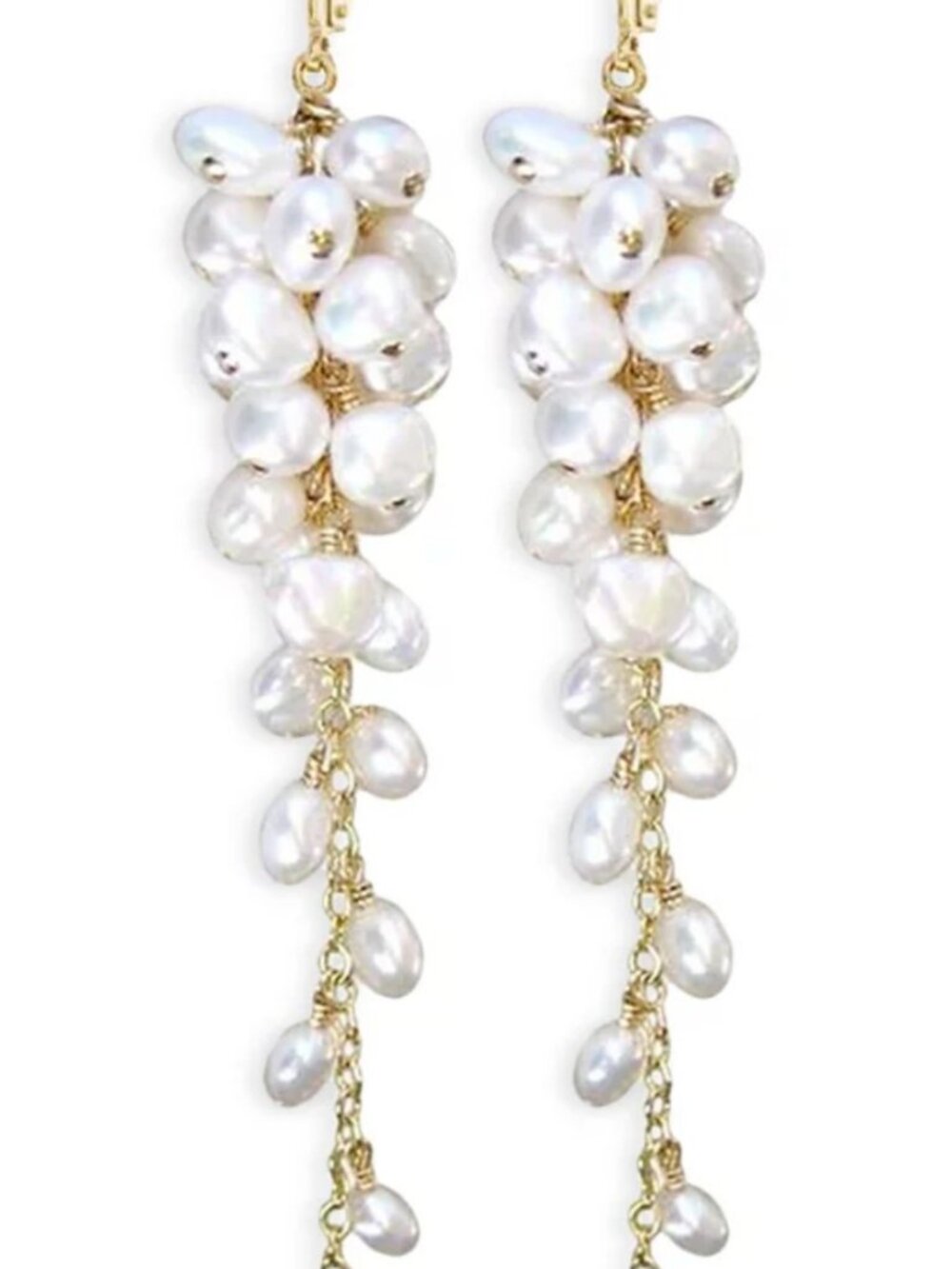 Aqua Imitation Pearl Drop Earrings - Exclusive